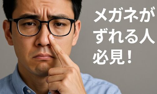 メガネがずれる人必見！ずり落ち防止の決定版対策ガイド