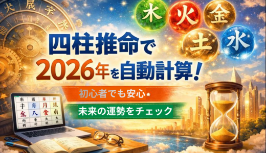 四柱推命で2026年を自動計算！初心者でも分かる運勢の見方